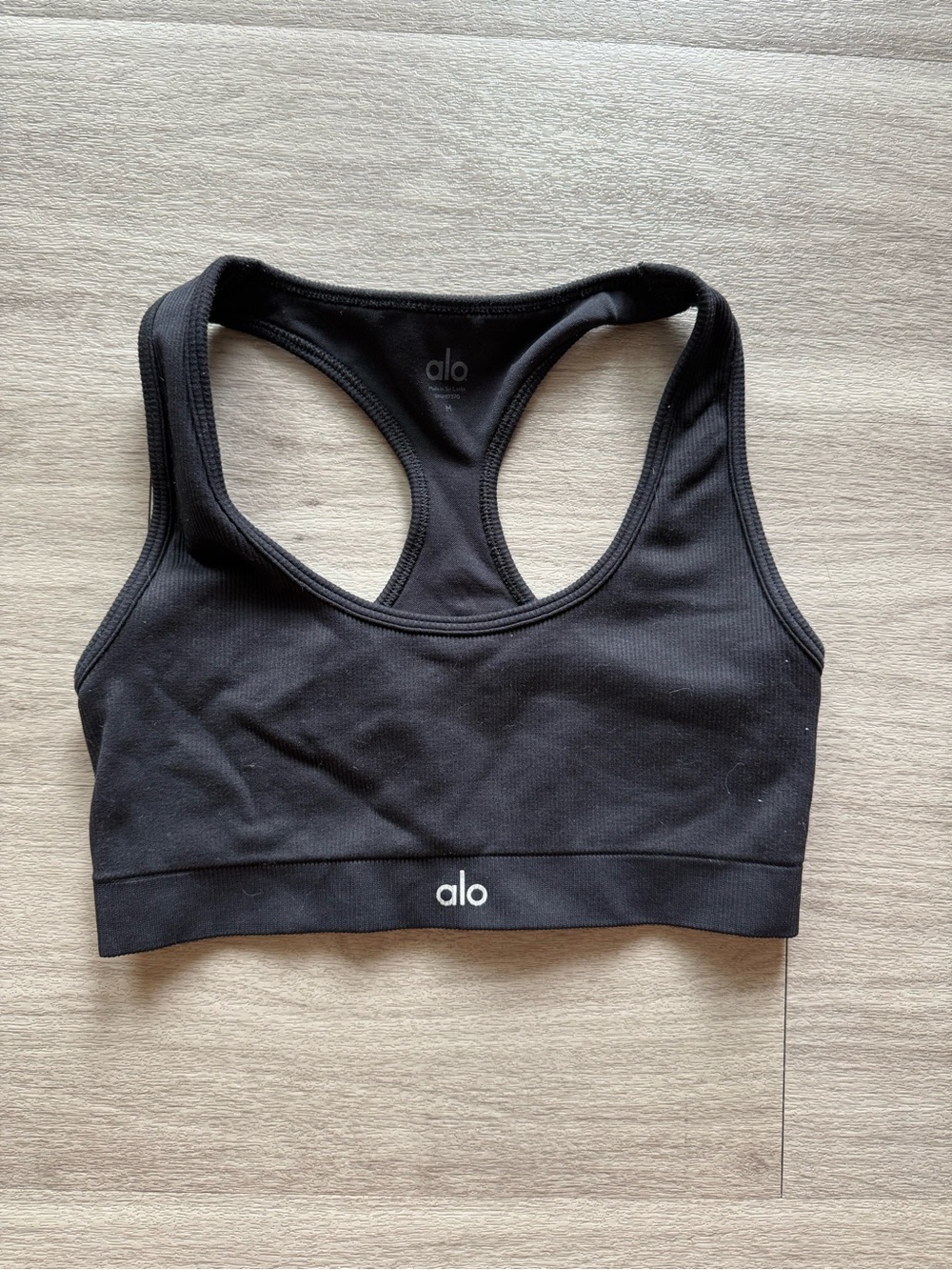 Alo Women's Black Racerback Sports Bra